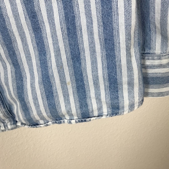 Vintage Armani Jeans Mens Striped Button Down - Picture 3 of 4